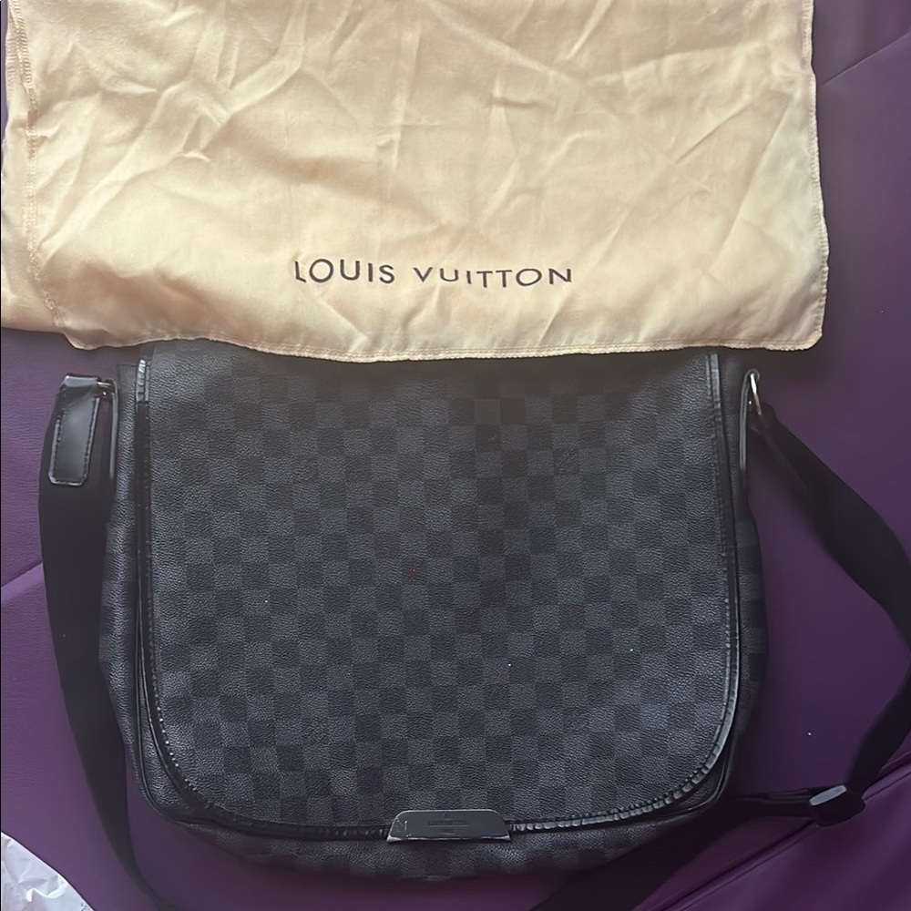 Louis Vuitton Dark Checkered Messenger Bag